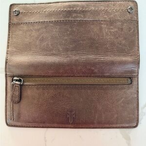 Frye Leather Wallet with Zipper